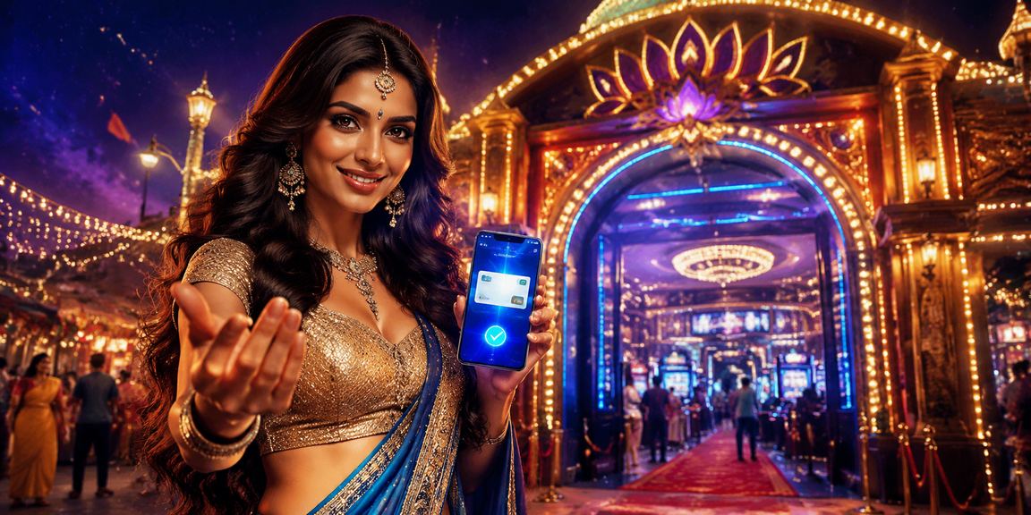 Night market scene in India with mobile payment options